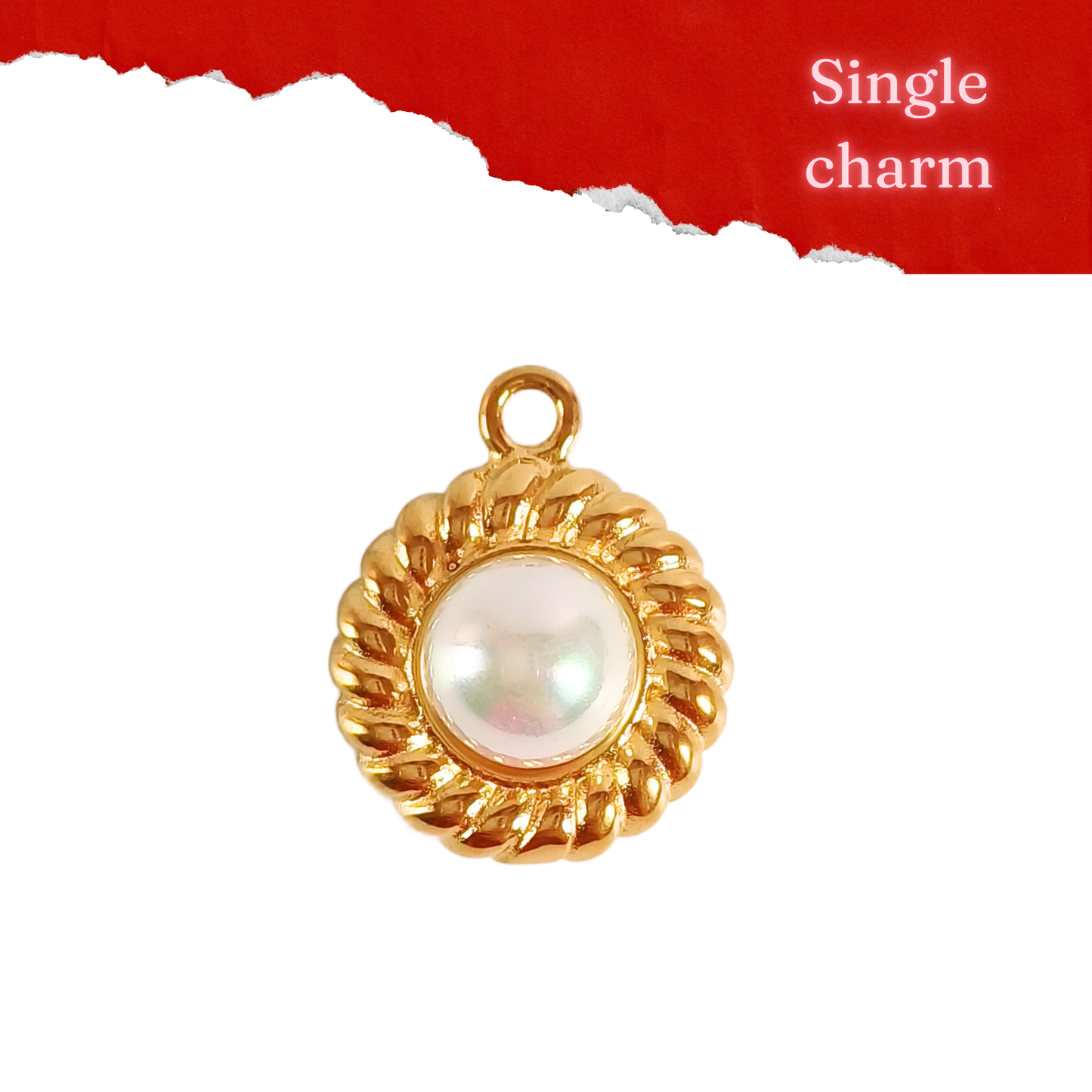 Single Charm- Pearl (Discounted)