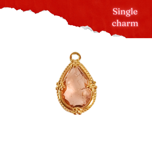 Single Charm- Pink Stone (Discounted)