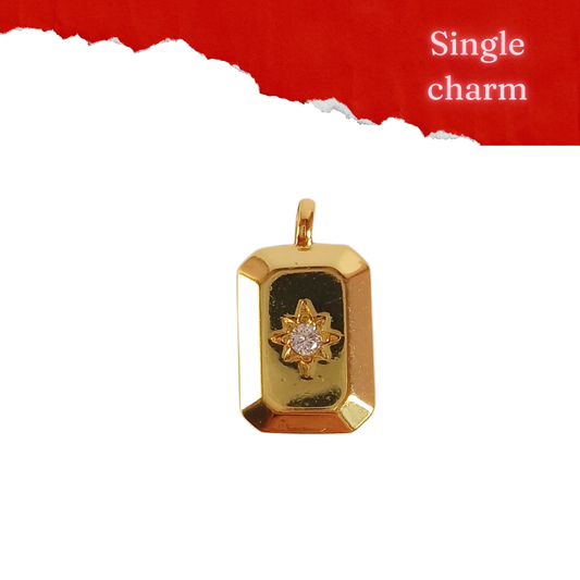 Single Charm- Rectangle Star (Discounted)