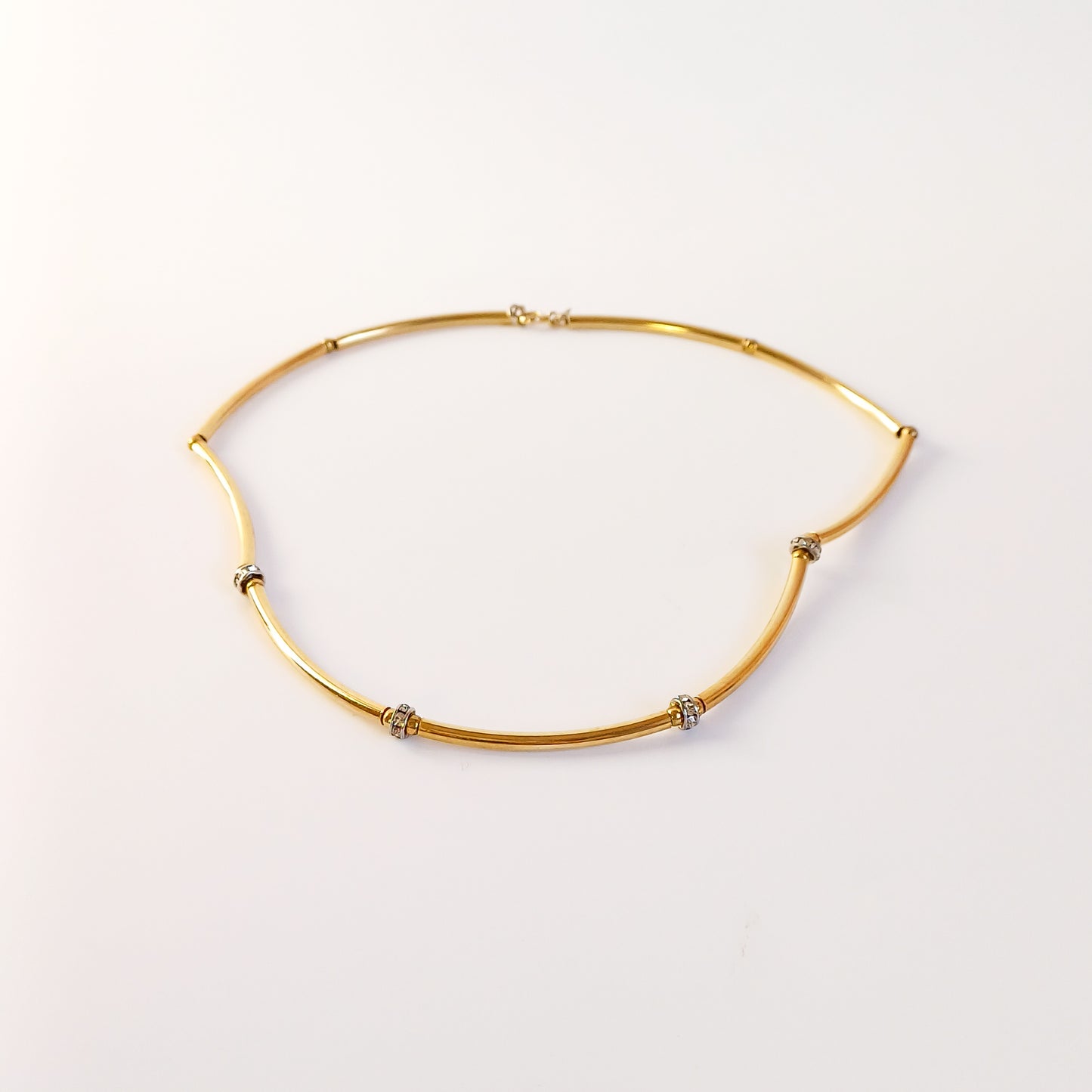 Perfectly Imperfect- Vintage Golden Tube Necklace