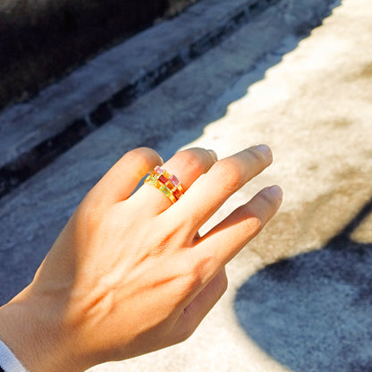 Raya's Dainty Stone Stack Ring