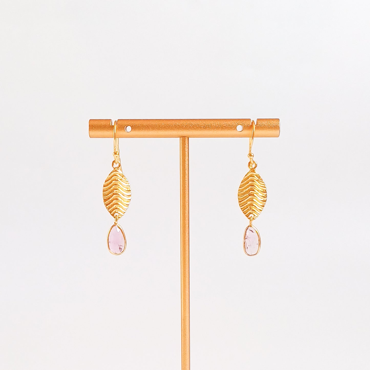 Meera's Pink Tourmaline Dangle Earring