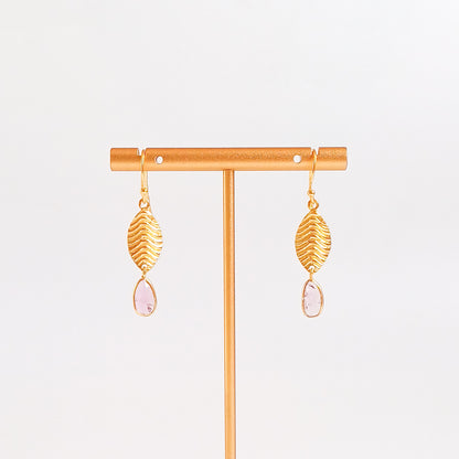 Meera's Pink Tourmaline Dangle Earring