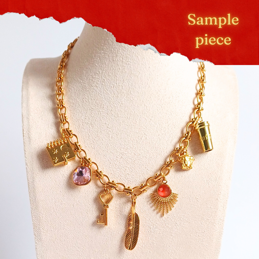 Sample Piece- Literature Premade Charm Necklace (Discounted)