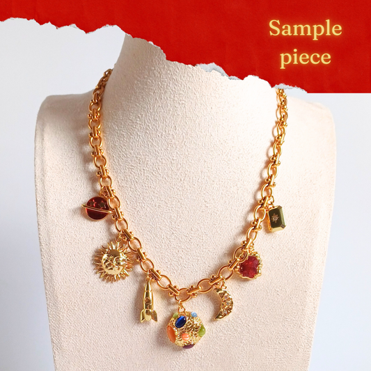 Sample Piece- Celestial Harmony Charm Necklace