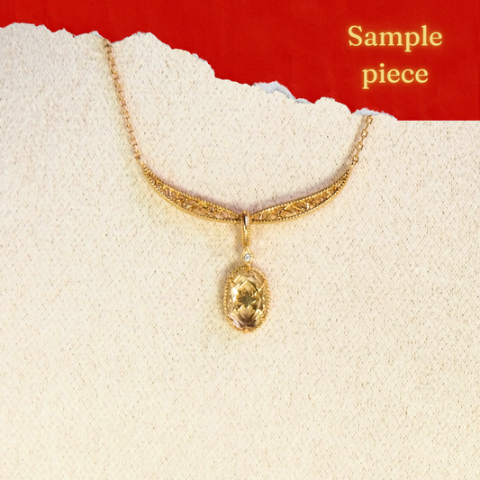 Sample Piece-Lucy's Heritage Clear Crystal Pendant Necklace