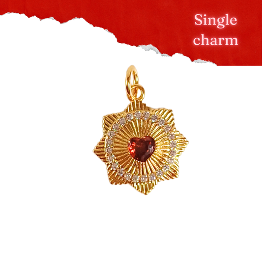 Single Charm- Red Heart (Discounted)