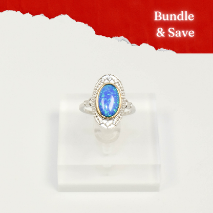 Charlotte's Whisper Opal Silver Ring