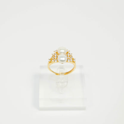 Audrey's Timeless Adjustable Pearl Ring