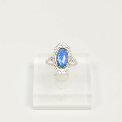 Charlotte's Whisper Opal Silver Ring